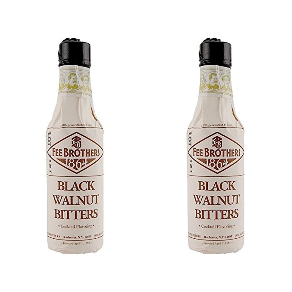 Fee Brothers Black Walnut Cocktail Bitters bottle enhances old-fashioned and signature cocktails
