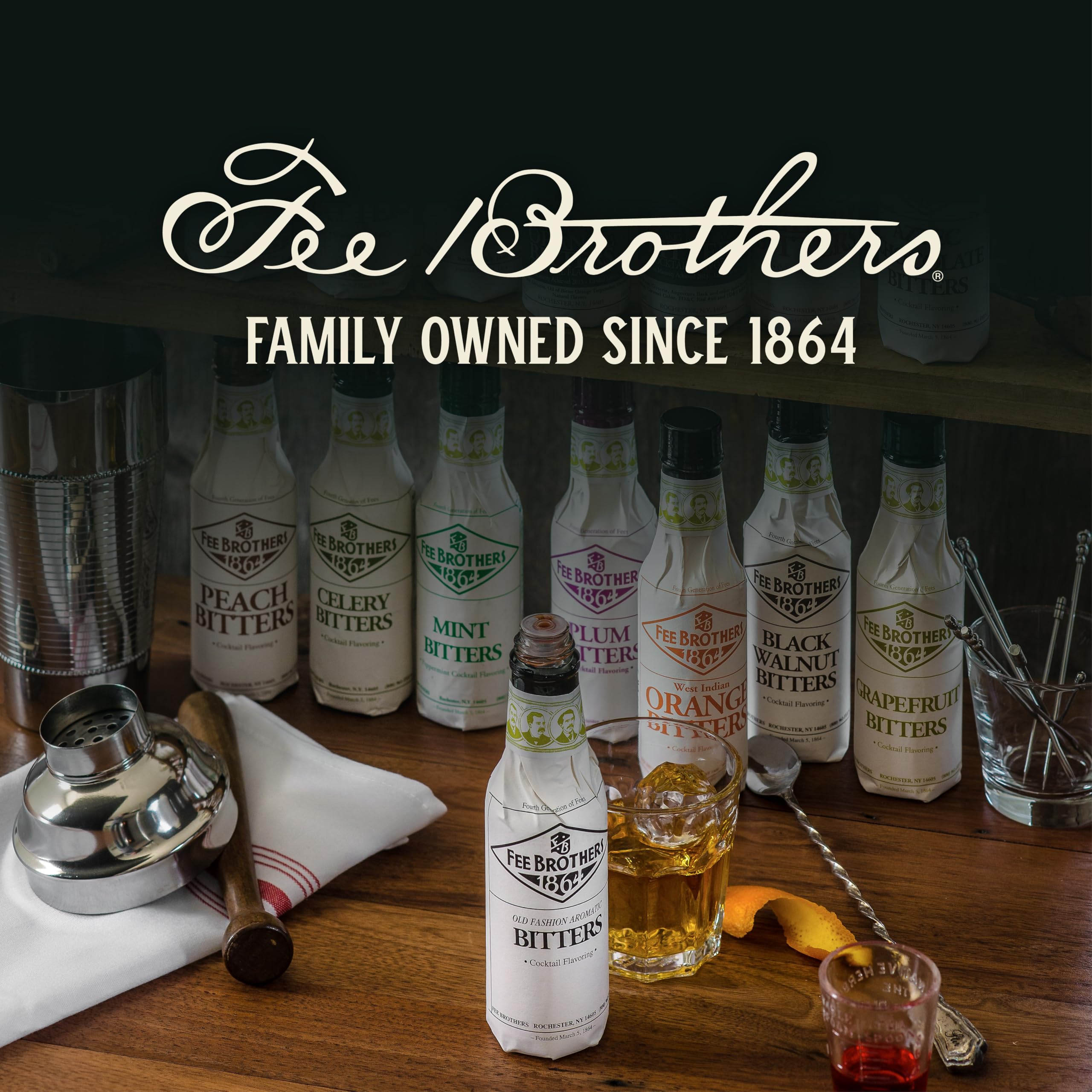 Family-owned since 1864, Fee Brothers Cardamom Bitters represents crafted history