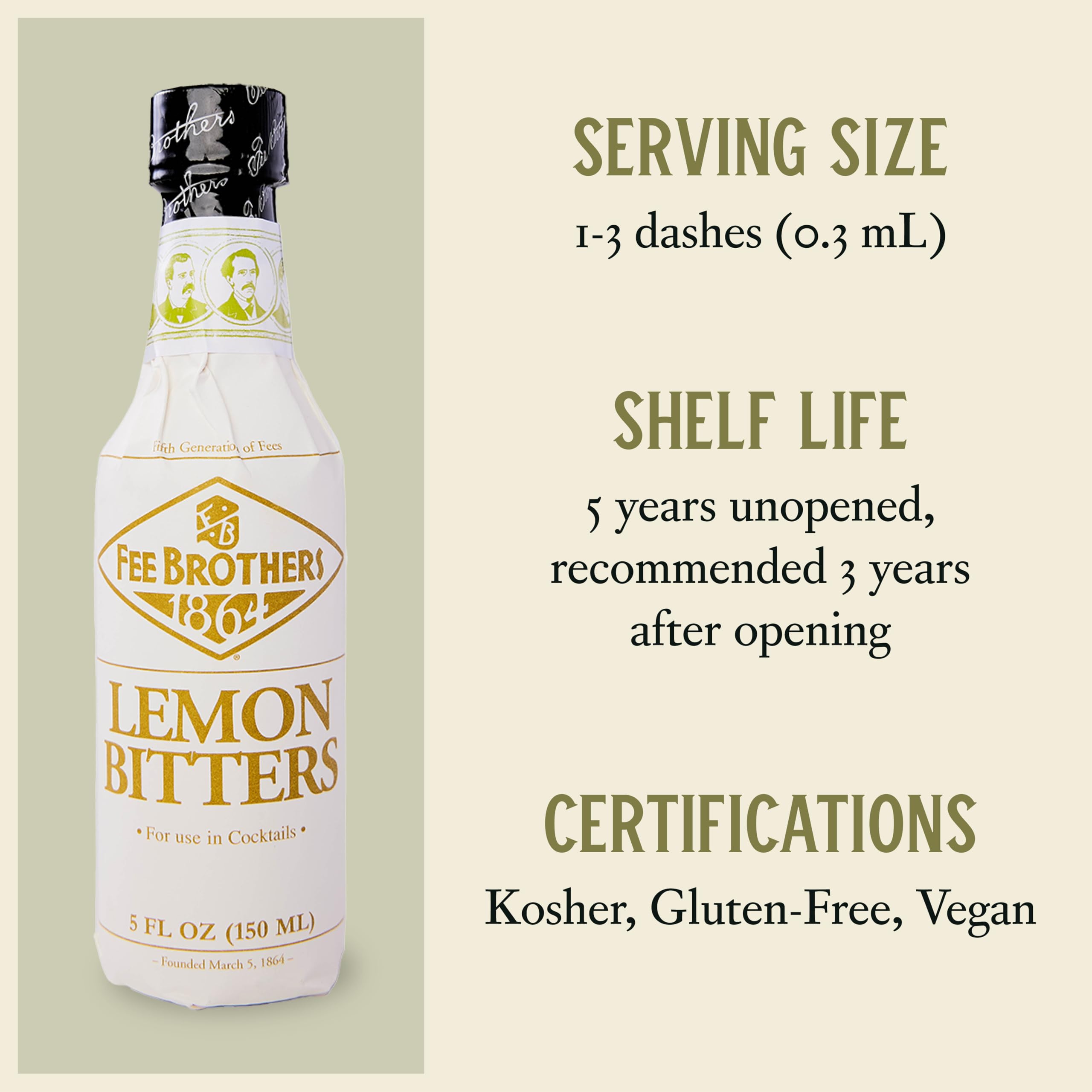 Lemon citrus oils highlight the flavor in Fee Brothers Bitters.