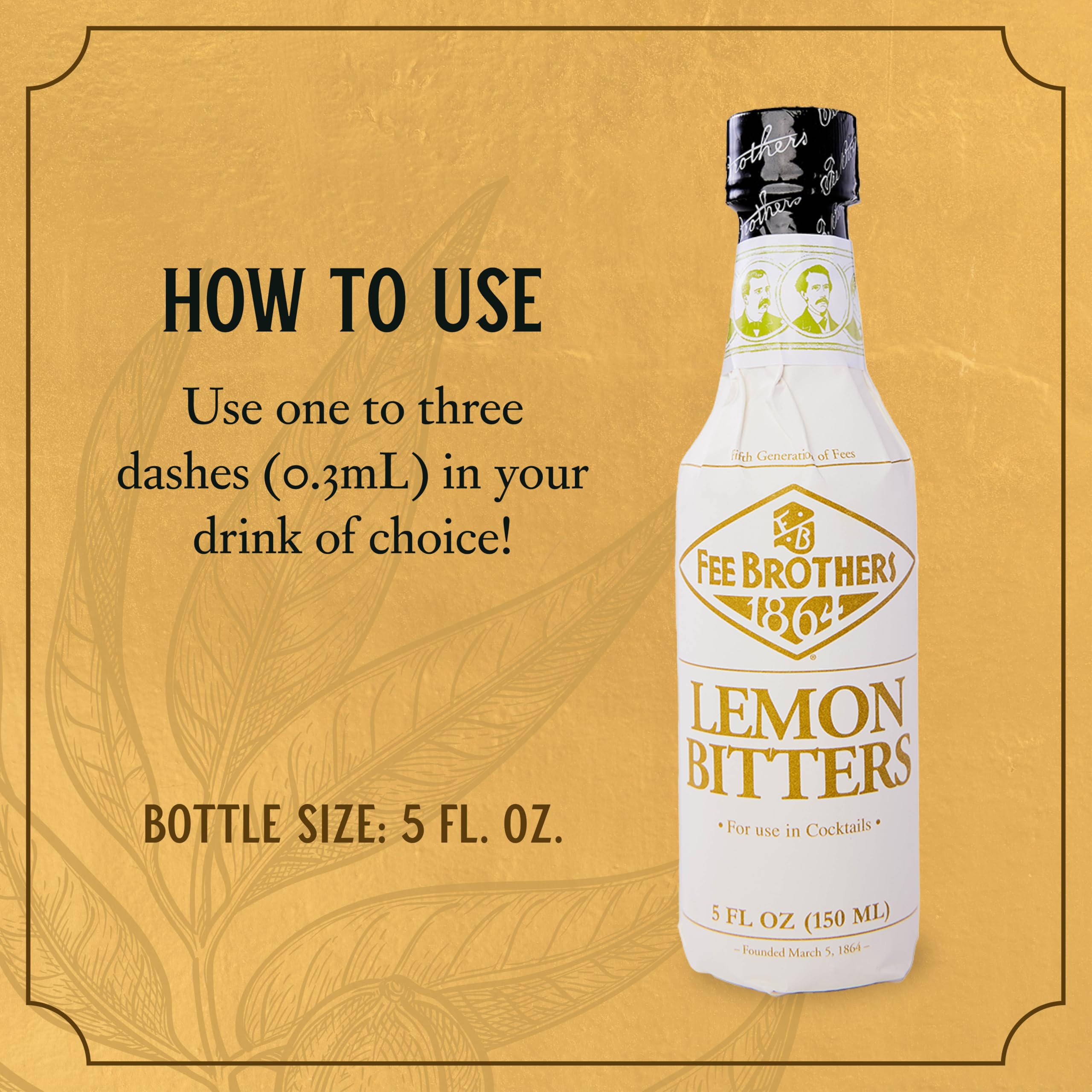 Fee Brothers Lemon Bitters glass cocktail highlighting aroma and balance.