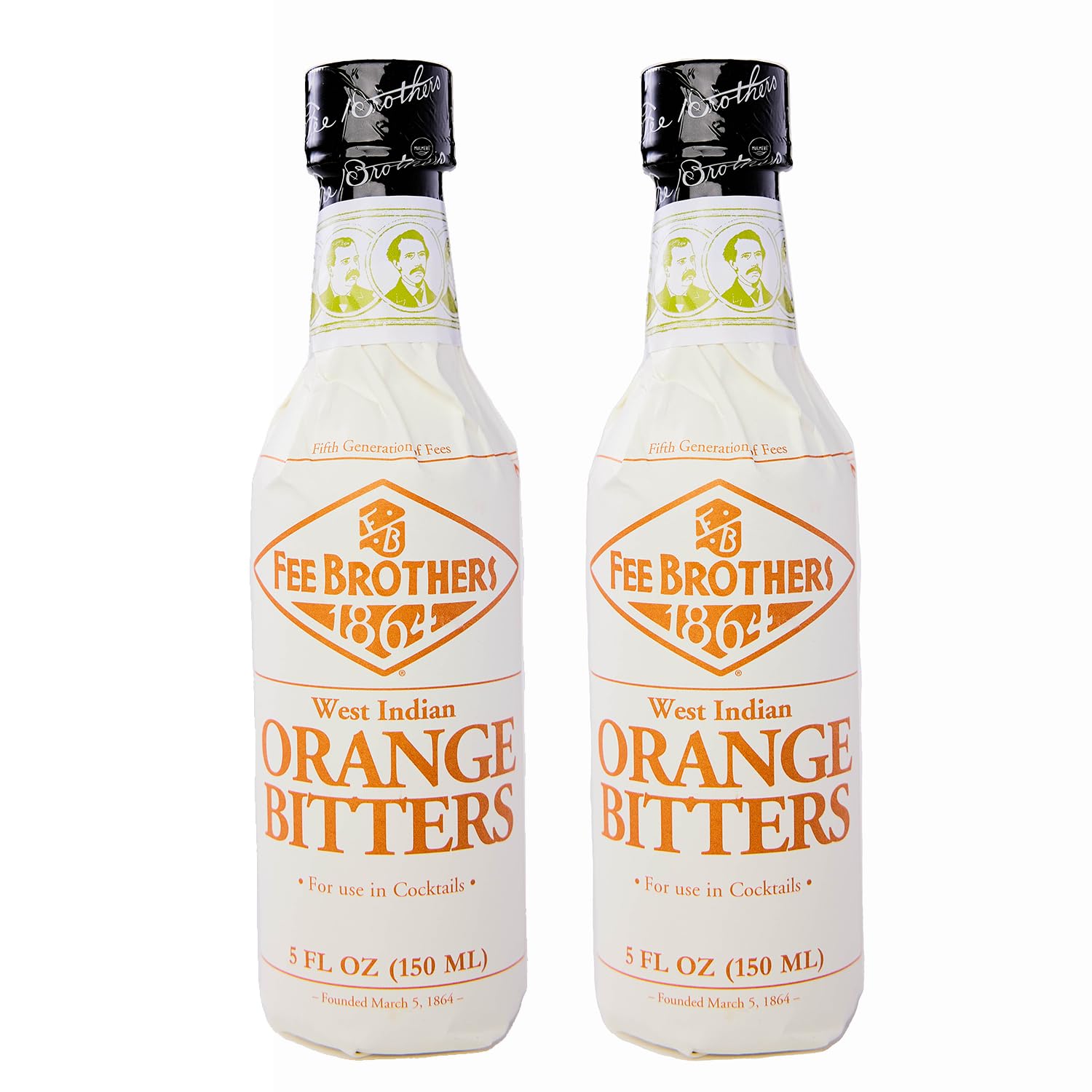 Fee Brothers West Indian Orange Bitters bottle pour highlights citrus aroma for cocktails