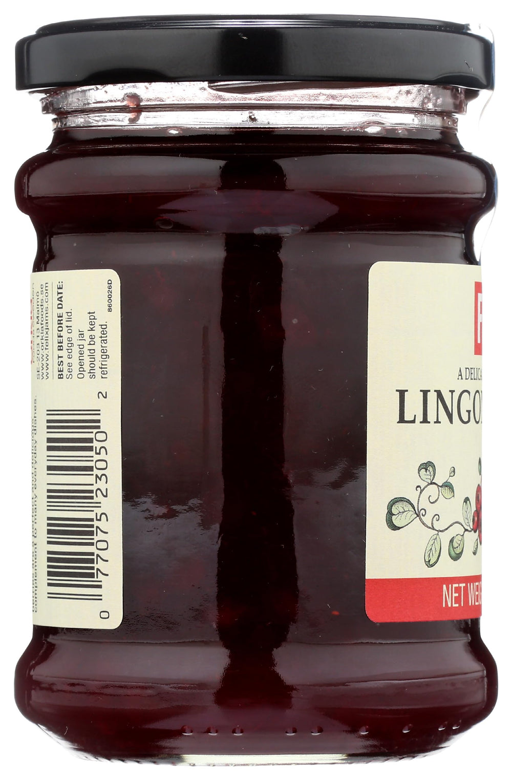 Felix Lingonberry Wild Jar in yogurt bowl, adds tangy sweetness.