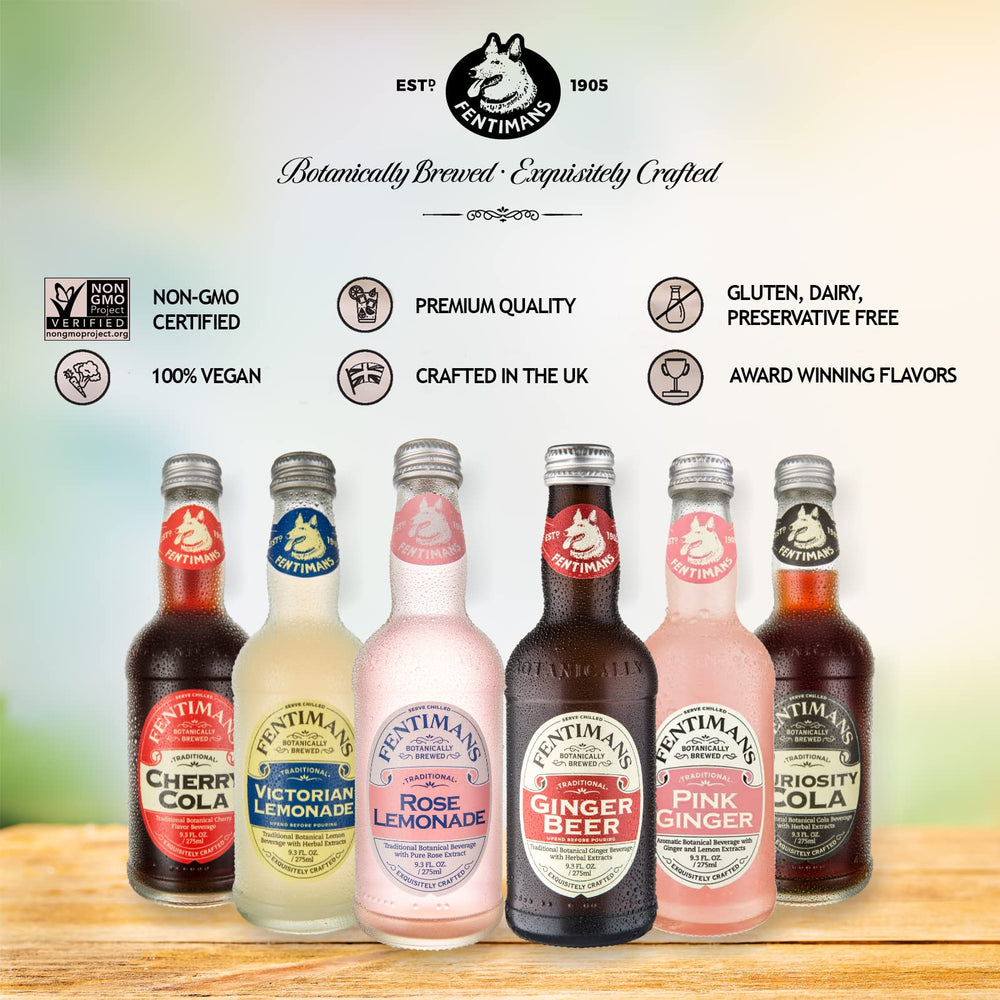 Fentimans Sparkling Curiosity Cola glass with ice—refreshing aroma and bite.