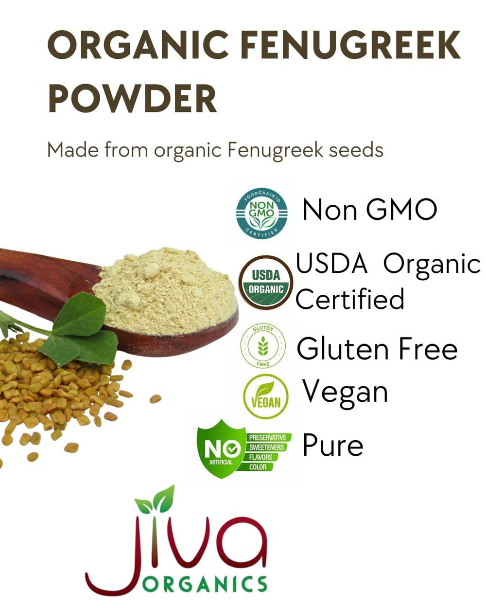 Fenugreek powder curry spice close-up emphasizes maple-like aroma.