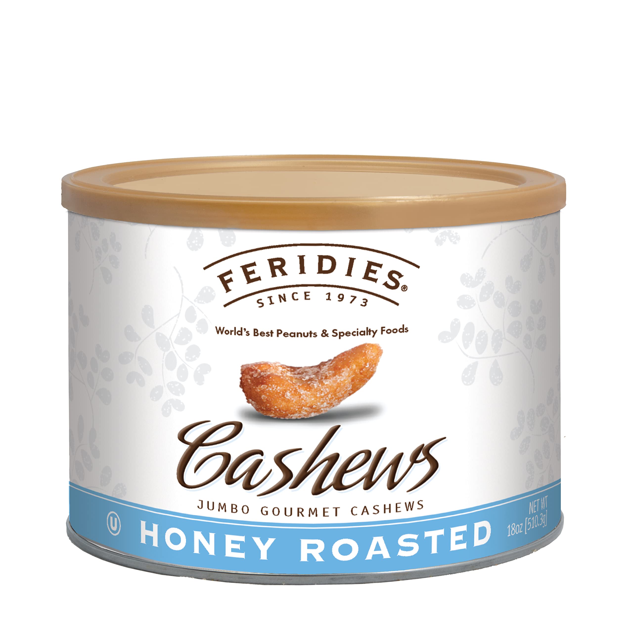 FERIDIES cashews gift tin with cashews, ideal holiday gift.