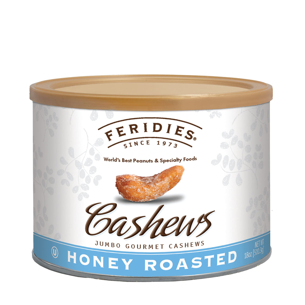 FERIDIES cashews gift tin with cashews, ideal holiday gift.