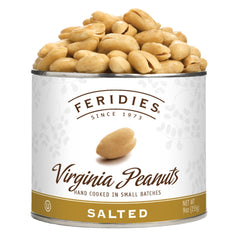 FERIDIES extra large Virginia peanuts can front, premium snack presentation for gifting.