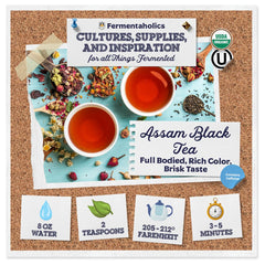Fermentaholics Assam Black Tea close-up leaves showing oxidation and aroma