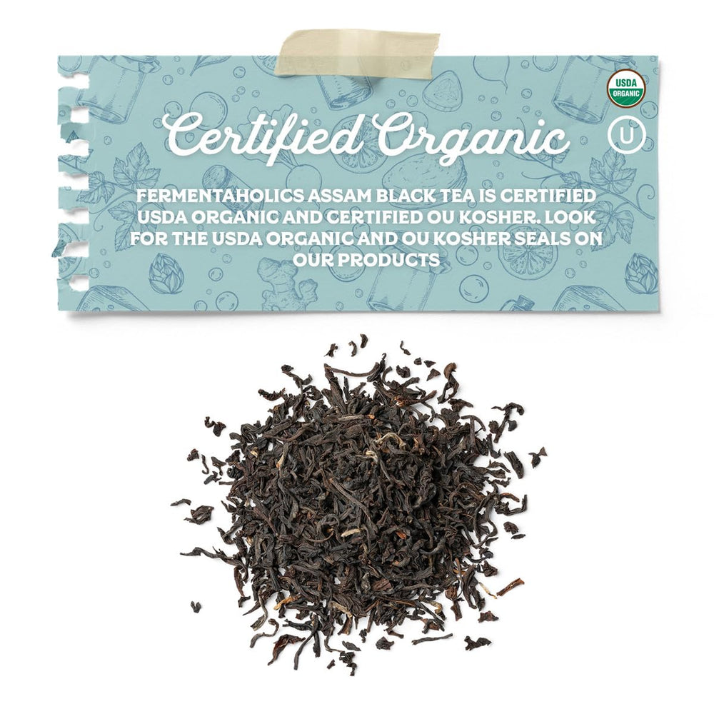 Fermentaholics Assam Black Tea used as a base for kombucha brewing