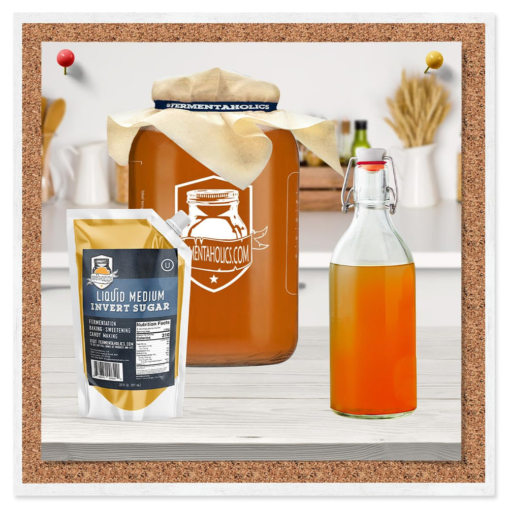 Fermentaholics invert sugar syrup aiding fermentation of hard seltzer and specialty beers.