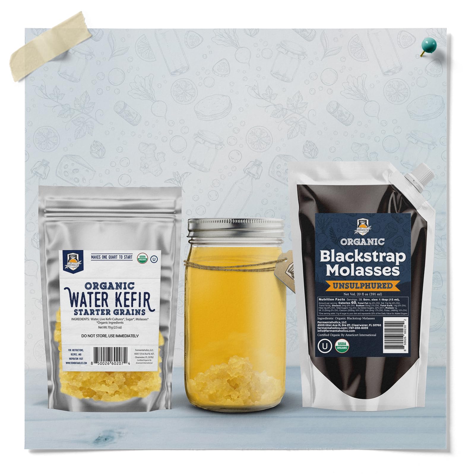 Fermentaholics Mineral-rich Molasses close-up highlights iron and calcium support in recipes.
