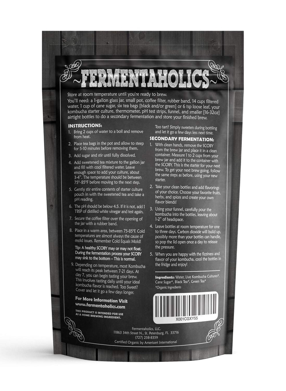 Fermentaholics one gallon kombucha brew setup demonstrating beginners' workflow.