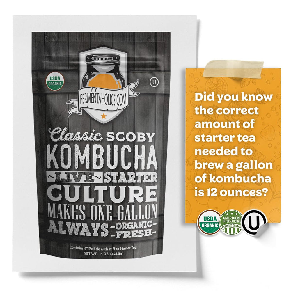 Fermentaholics strong mature starter tea liquid with robust color for a gallon brew.