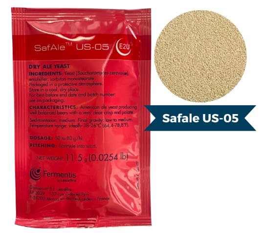 Fermentis US-05 yeast in action: crisp end palate and predictable fermentation at 59–75 F