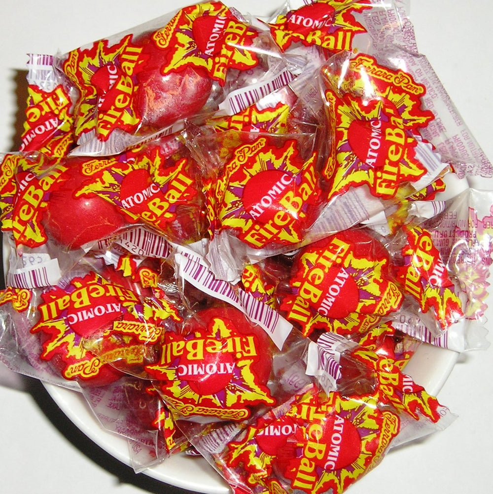 Ferrara Atomic FireBall Candy 2 lb bag of red jawbreaker candy for celebrations