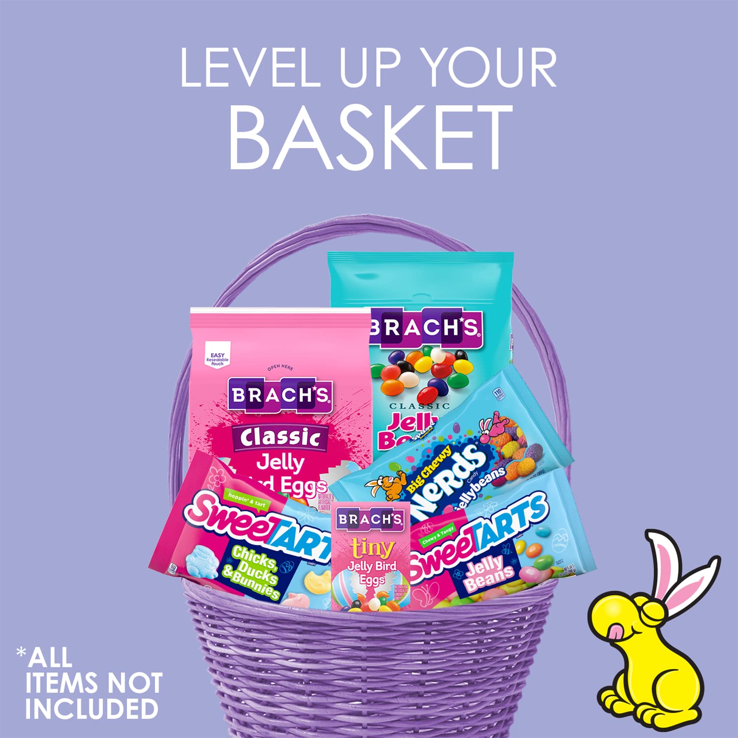 Ferrara jelly beans in an Easter basket adding vibrant color and easy filling option