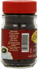 Six-pack Ferrara Instant Espresso jars on shelf for easy home brewing.