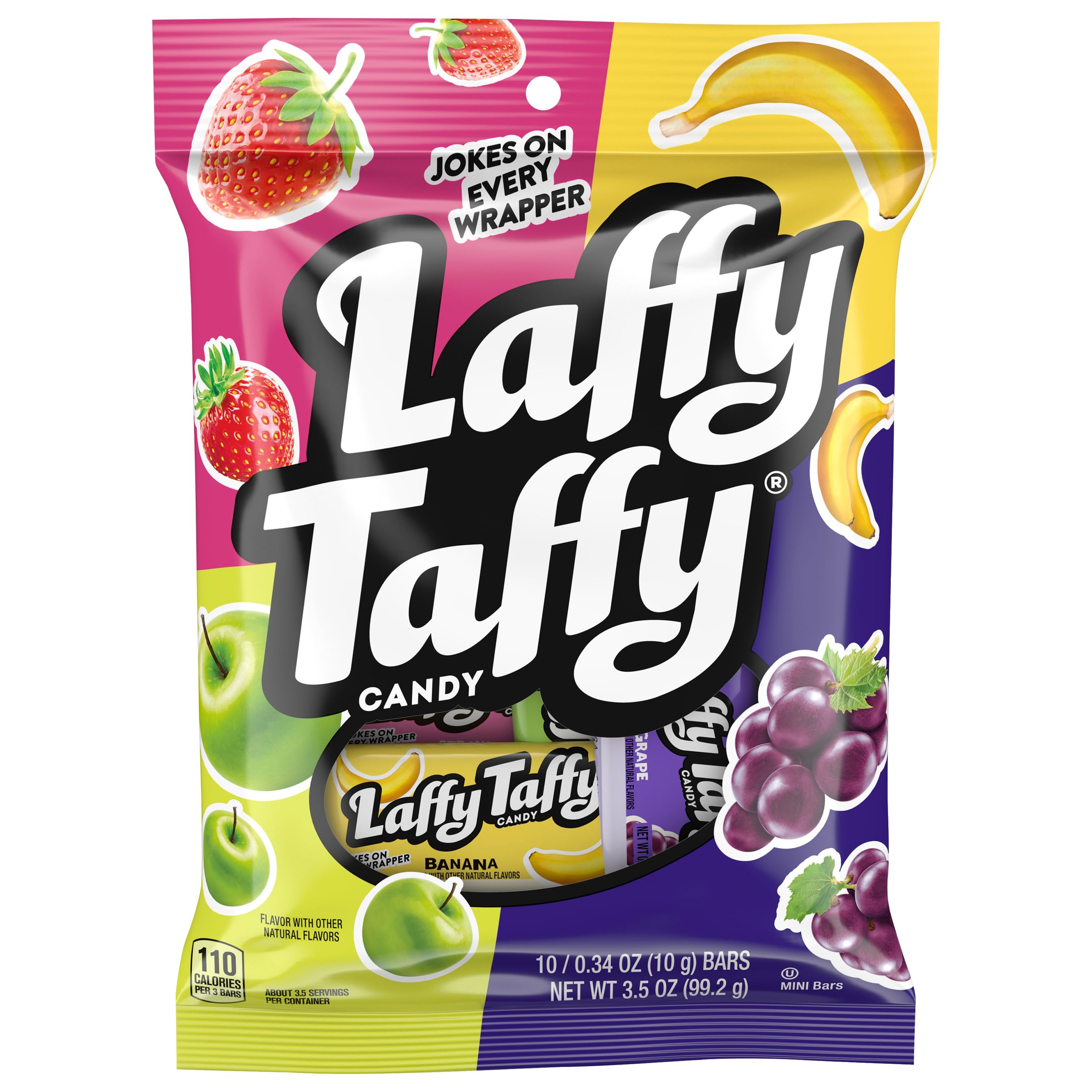 Ferrara Laffy Taffy assorted mini bars in stand-up bag for sharing