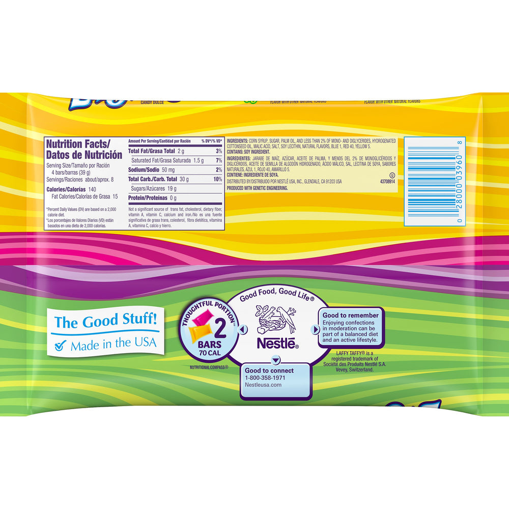 Ferrara Pan Laffy Taffy wrapped candies close-up emphasizes individual freshness.