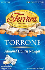 Ferrara Torrone foil-wrapped pieces, perfect for sharing at gatherings.