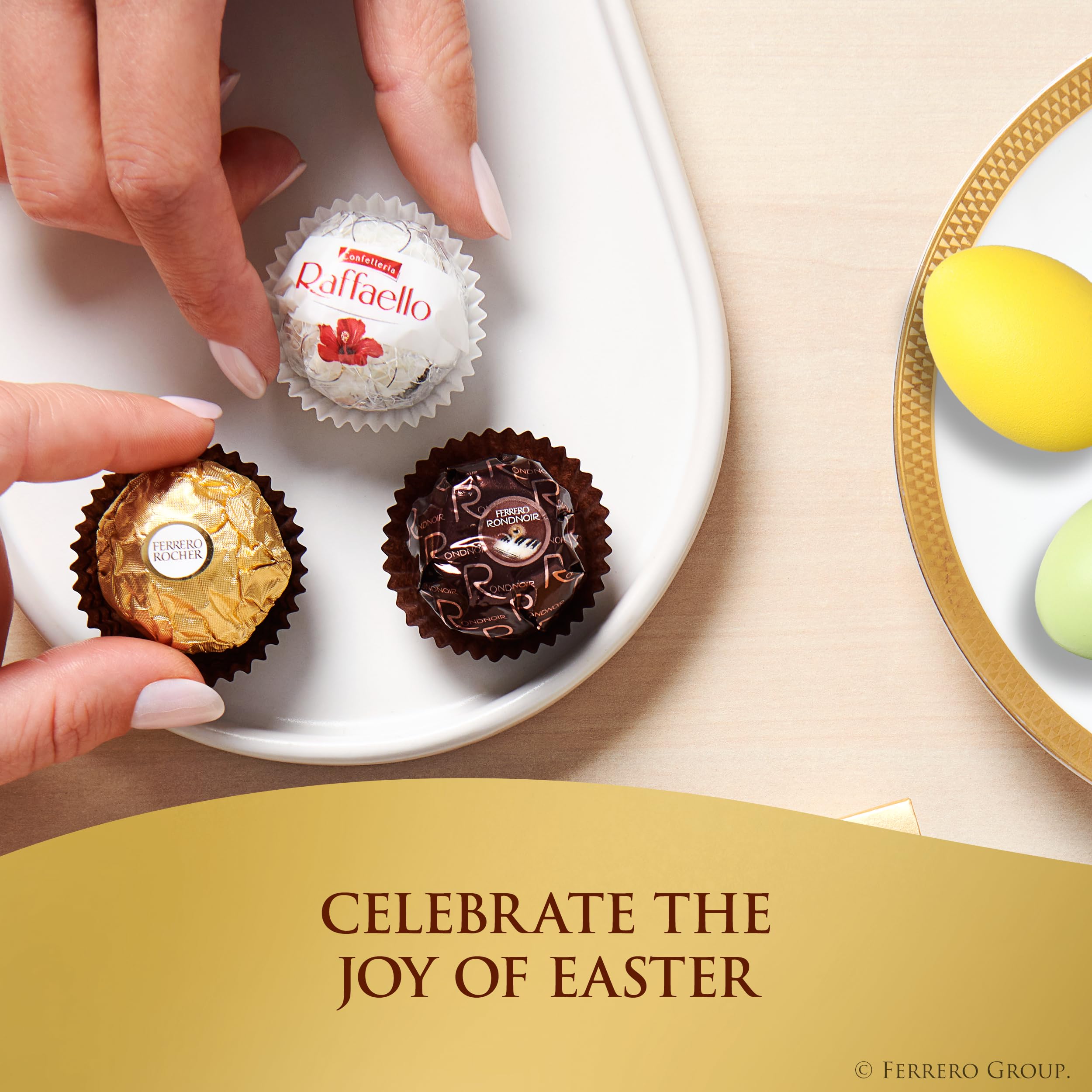 Sophisticated gift-ready packaging for celebrations and Easter baskets.