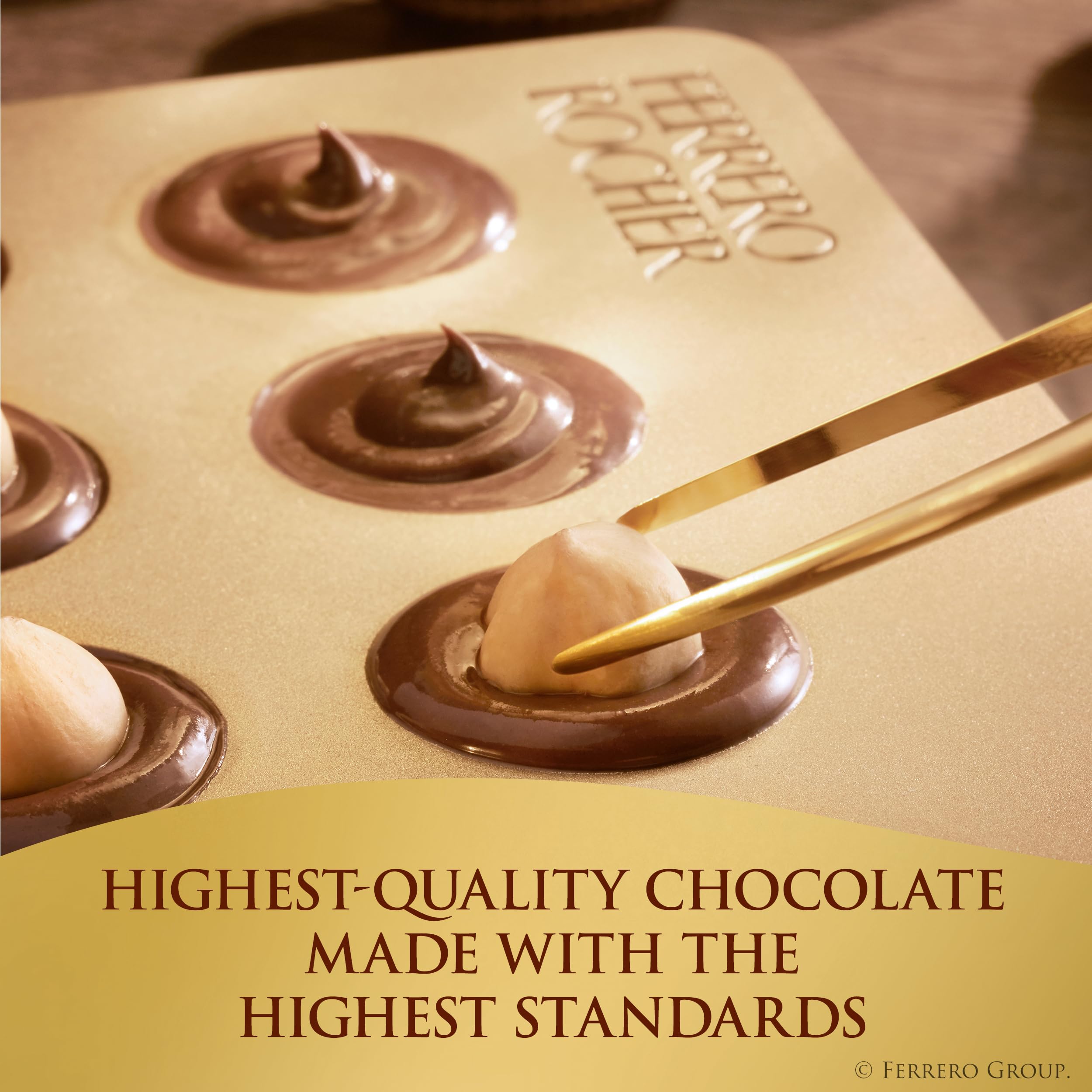 Unwrapped Ferrero Collection assortment showing three distinct flavors for tasting.