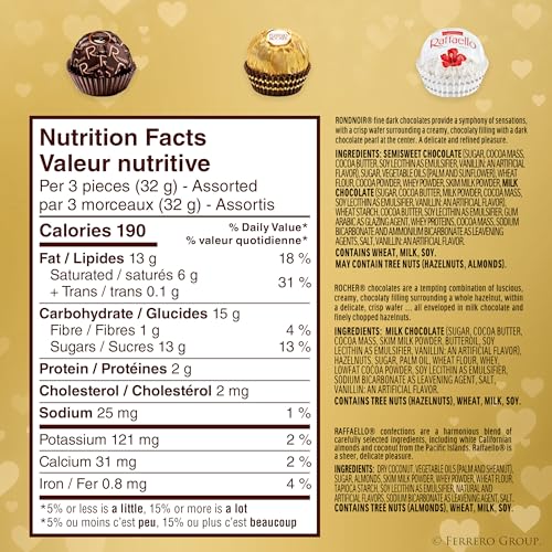 Ferrero Collection clear heart box showing assorted confections for celebrations