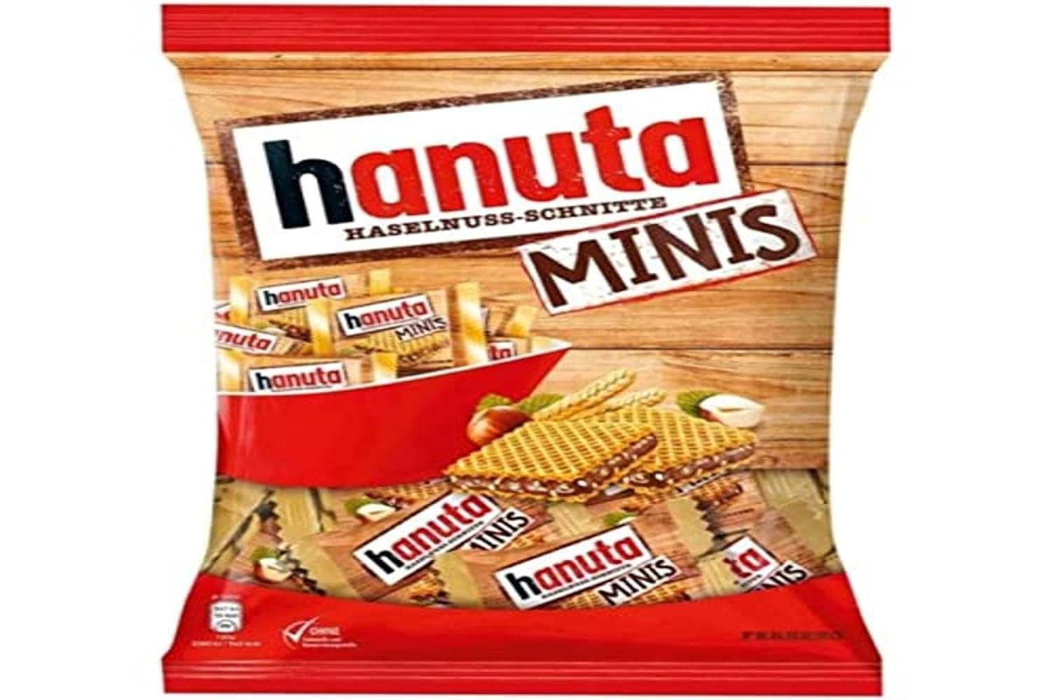 Ferrero Hanuta Minis 200g pack—delicious wafer cookies perfect for sharing.