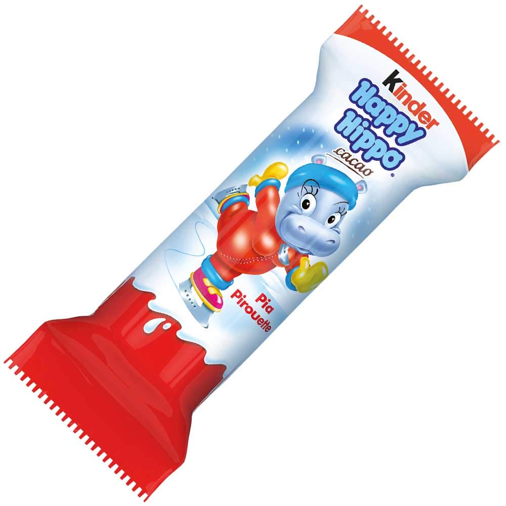 Kinder Happy Hippo hippo-shaped wafer for playful snacking.