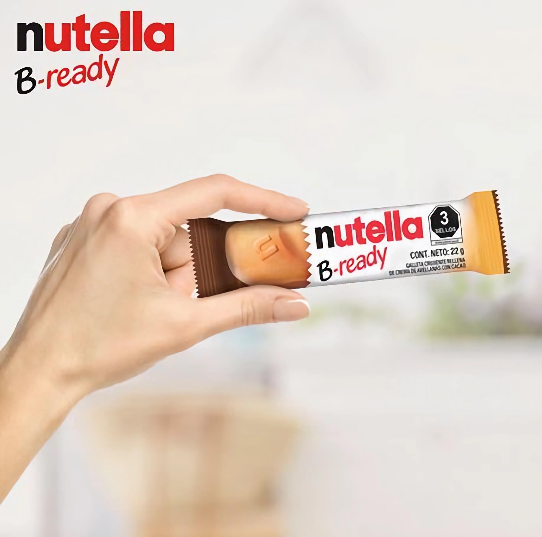 Ferrero Nutella B-ready pack shot showing 15 pieces for sharing.