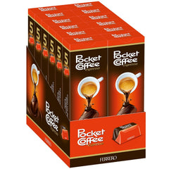 Ferrero Pocket Coffee espresso chocolate piece, ready for a quick energy lift on the go.
