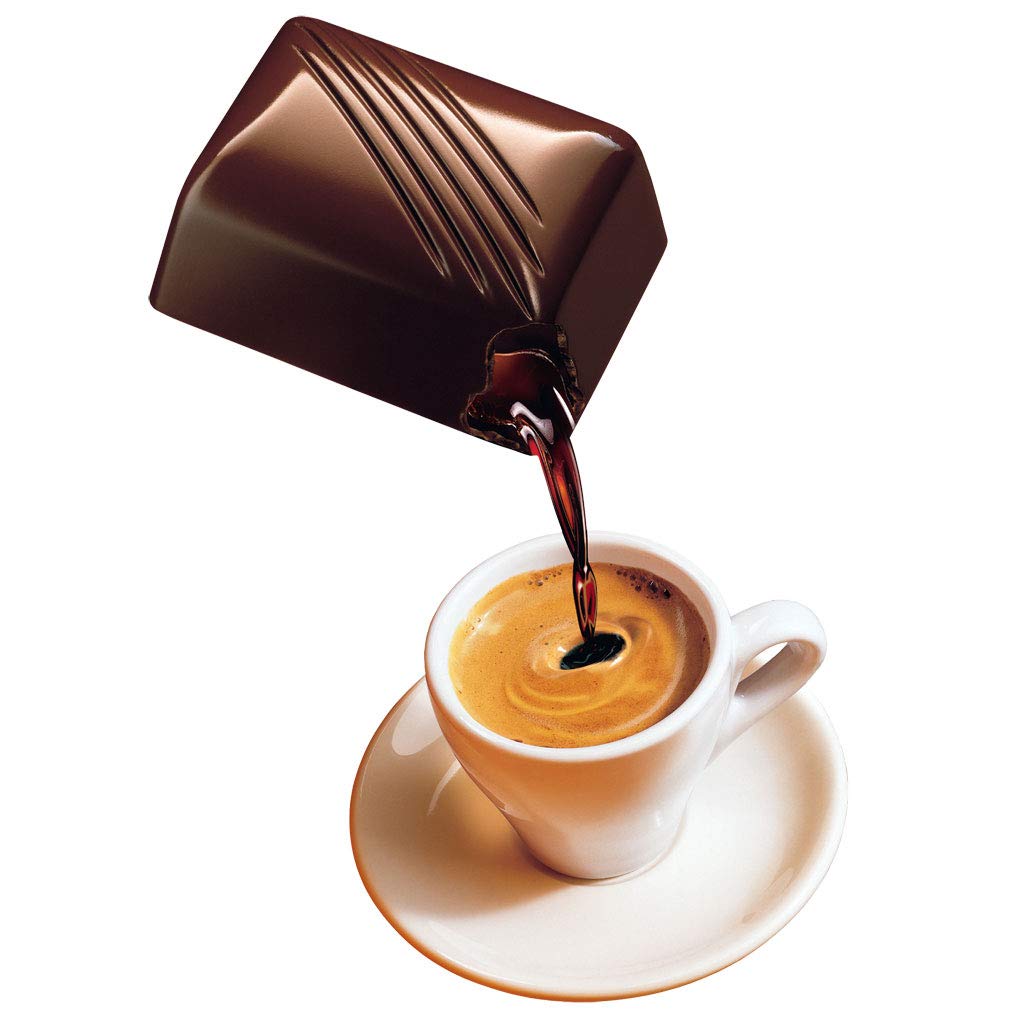 Ferrero Pocket Coffee 60-piece case showing Italian espresso in bittersweet chocolate, anytime pick-me-up.