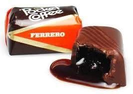 Ferrero Pocket Coffee milk and dark shell surrounding a rich espresso.
