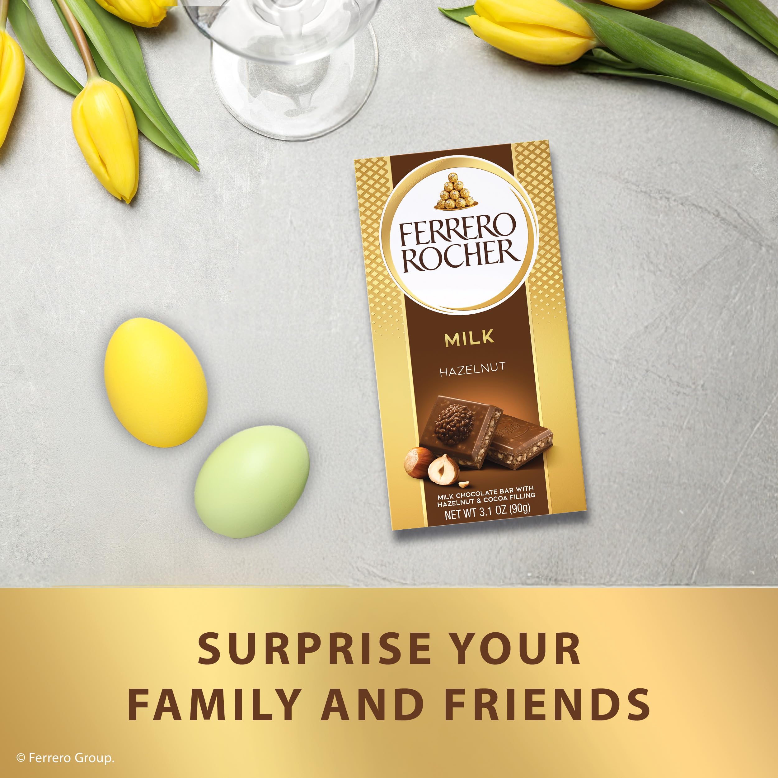 Easter-friendly presentation with elegant gold packaging idea.
