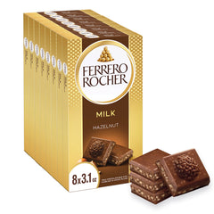 Ferrero Rocher bars with gold wrap, ideal for gifting.
