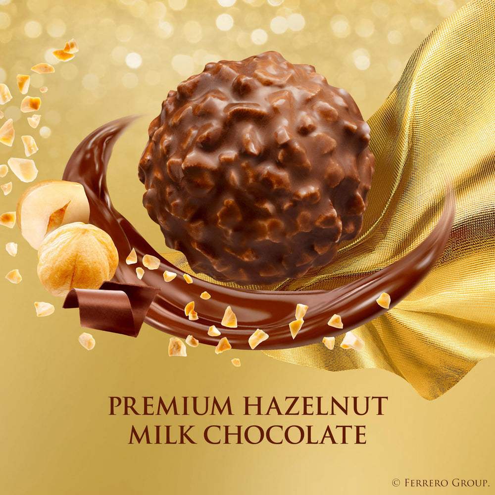 Ferrero Rocher crispy wafer shell coated in milk chocolate