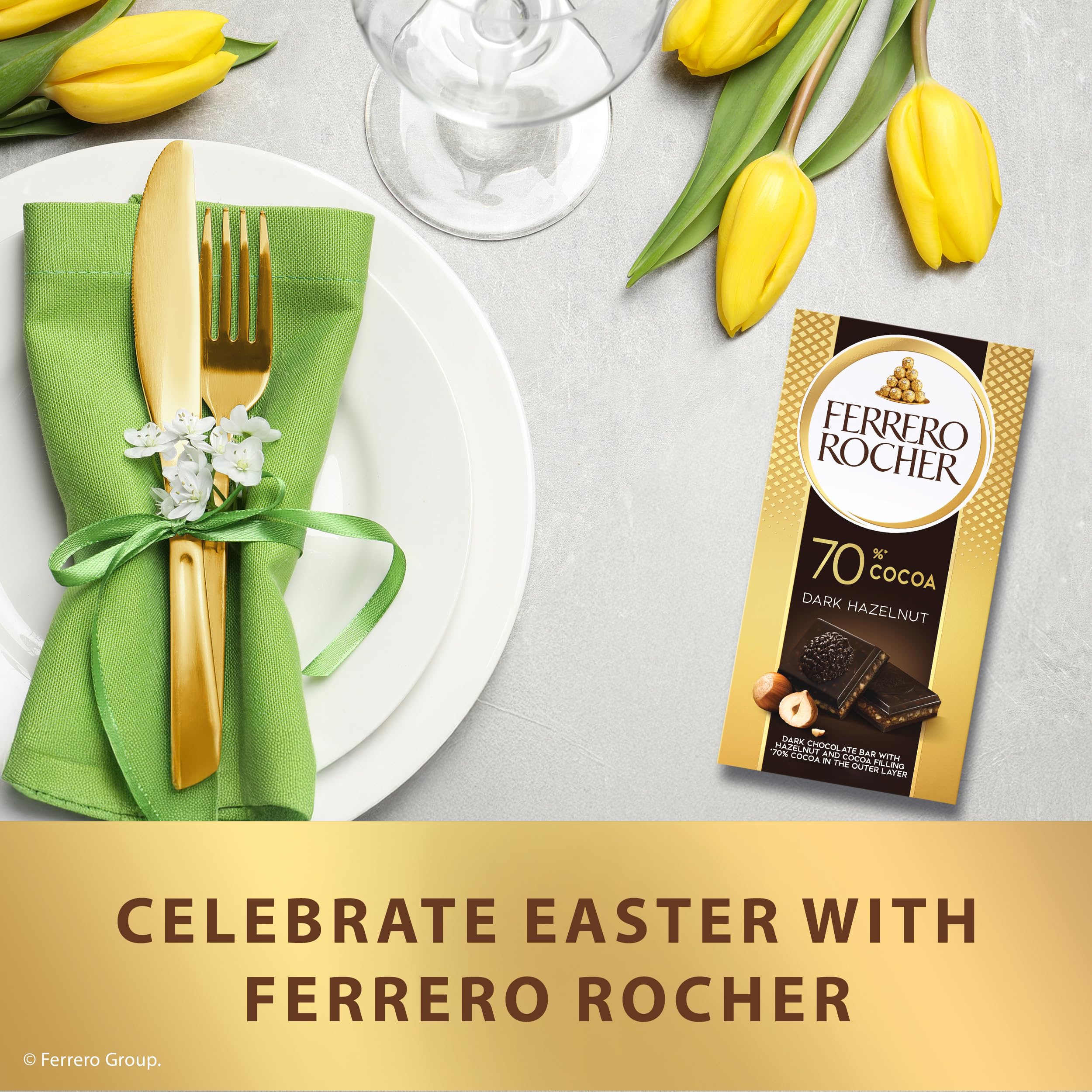 Ferrero Rocher dark bar hazelnuts close-up, showcasing crunchy texture.