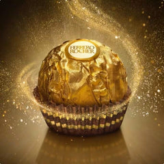 Ferrero Rocher gold-wrapper shot emphasizes premium treat for special occasions