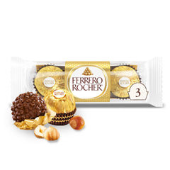 Ferrero Rocher gourmet hazelnut milk chocolate 3-pack gift box for sharing