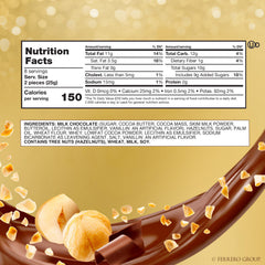 Ferrero Rocher milk chocolate hazelnut center close up highlighting premium texture.