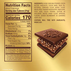 Ferrero Rocher milk hazelnut square close-up shows premium texture ideal for gifting.