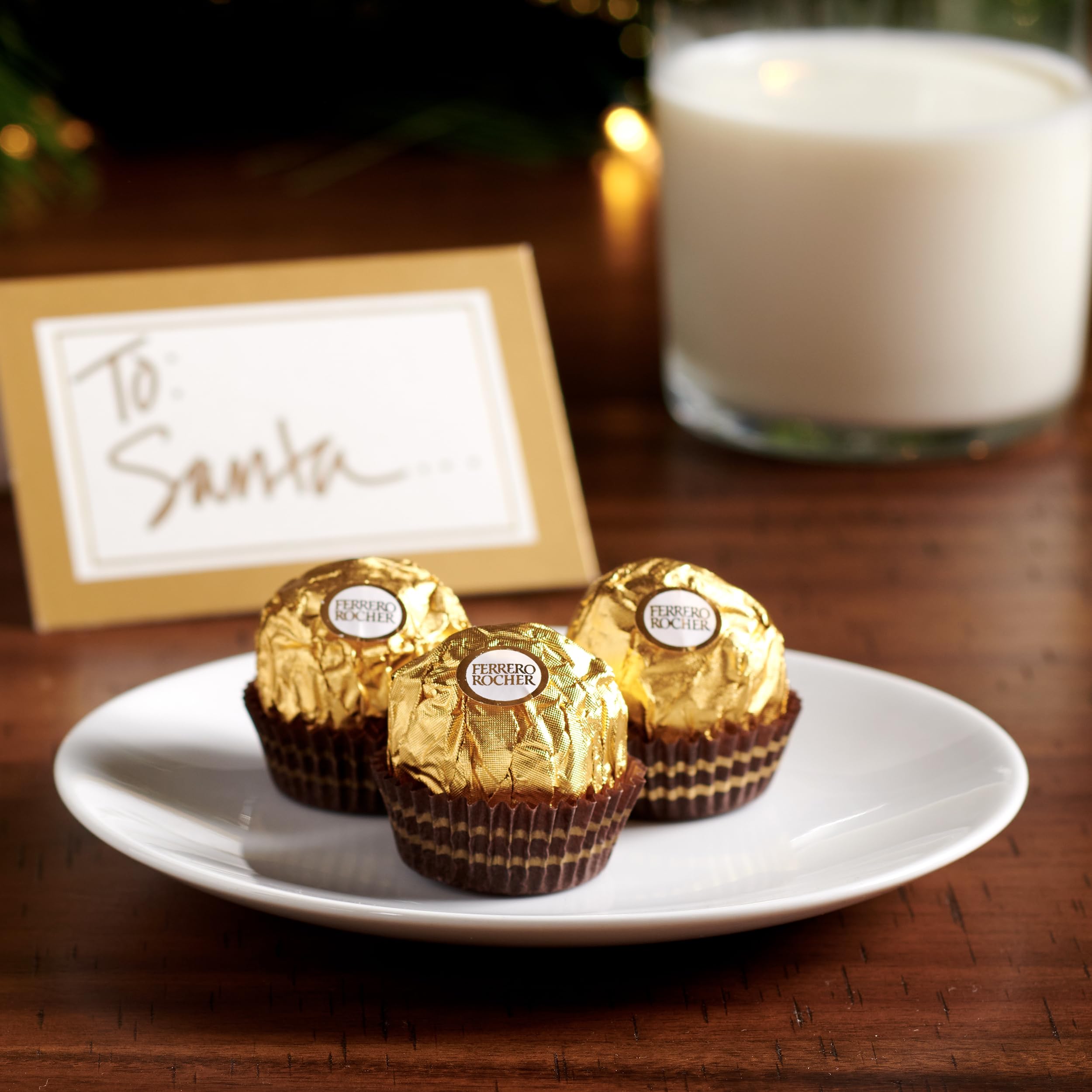 Ferrero Rocher in a transparent gift box showing luxury