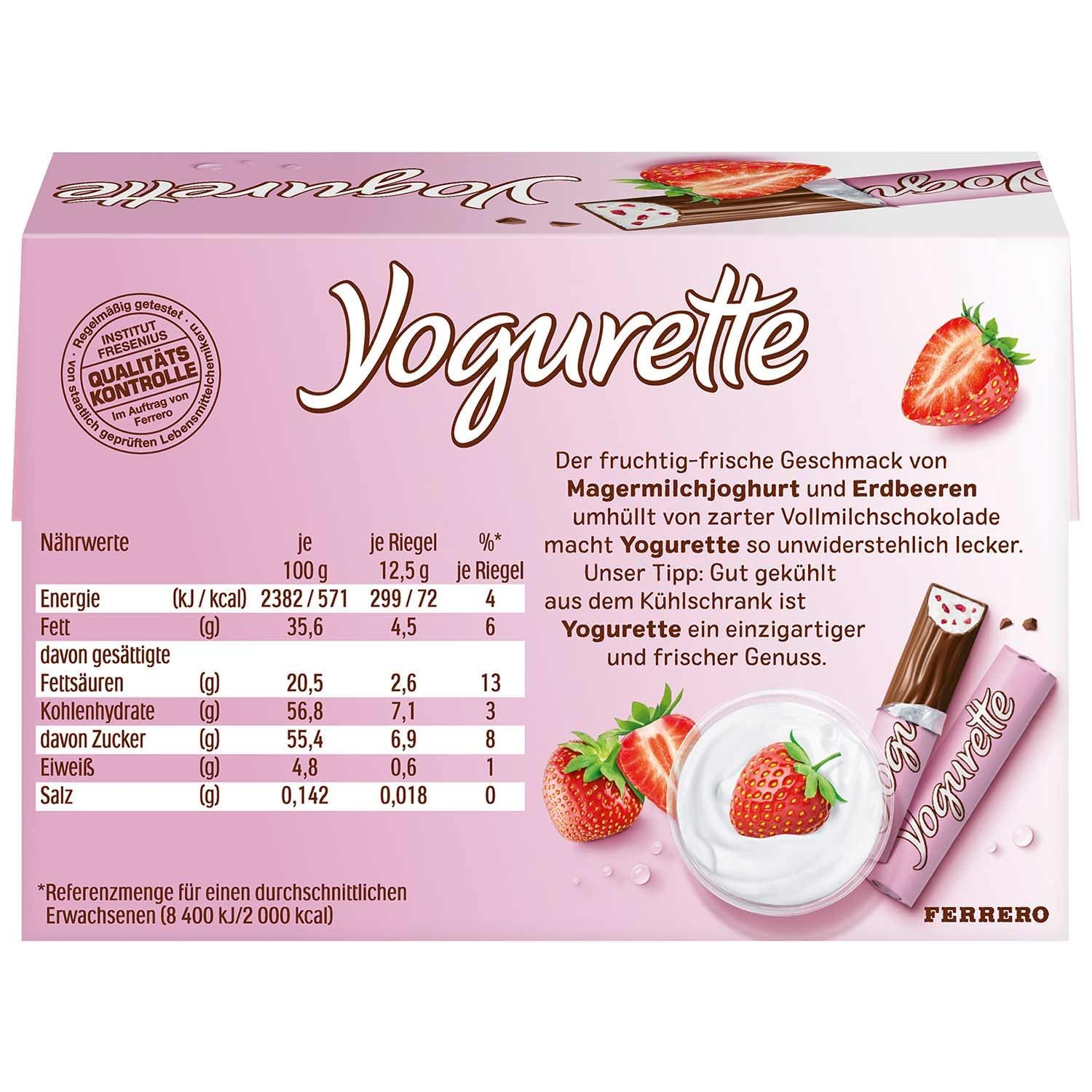 Ferrero Yogurette 24-piece wraps, handy snack for lunchboxes and quick treats