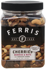 Ferris Coffee & Nut cherries-berries-nuts with chocolate chunks, a satisfying on-the-go snack.