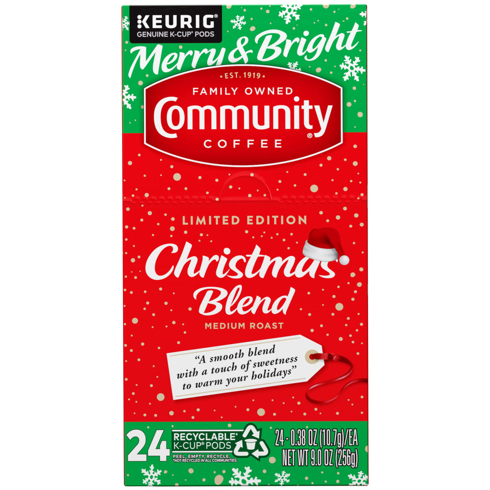 Festive aroma of Christmas Blend pod ready to brew today.