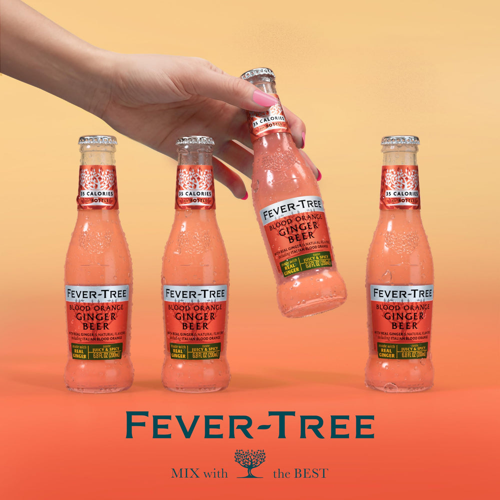 Fever-Tree Blood Orange Ginger Beer bottle—premium natural ingredients.