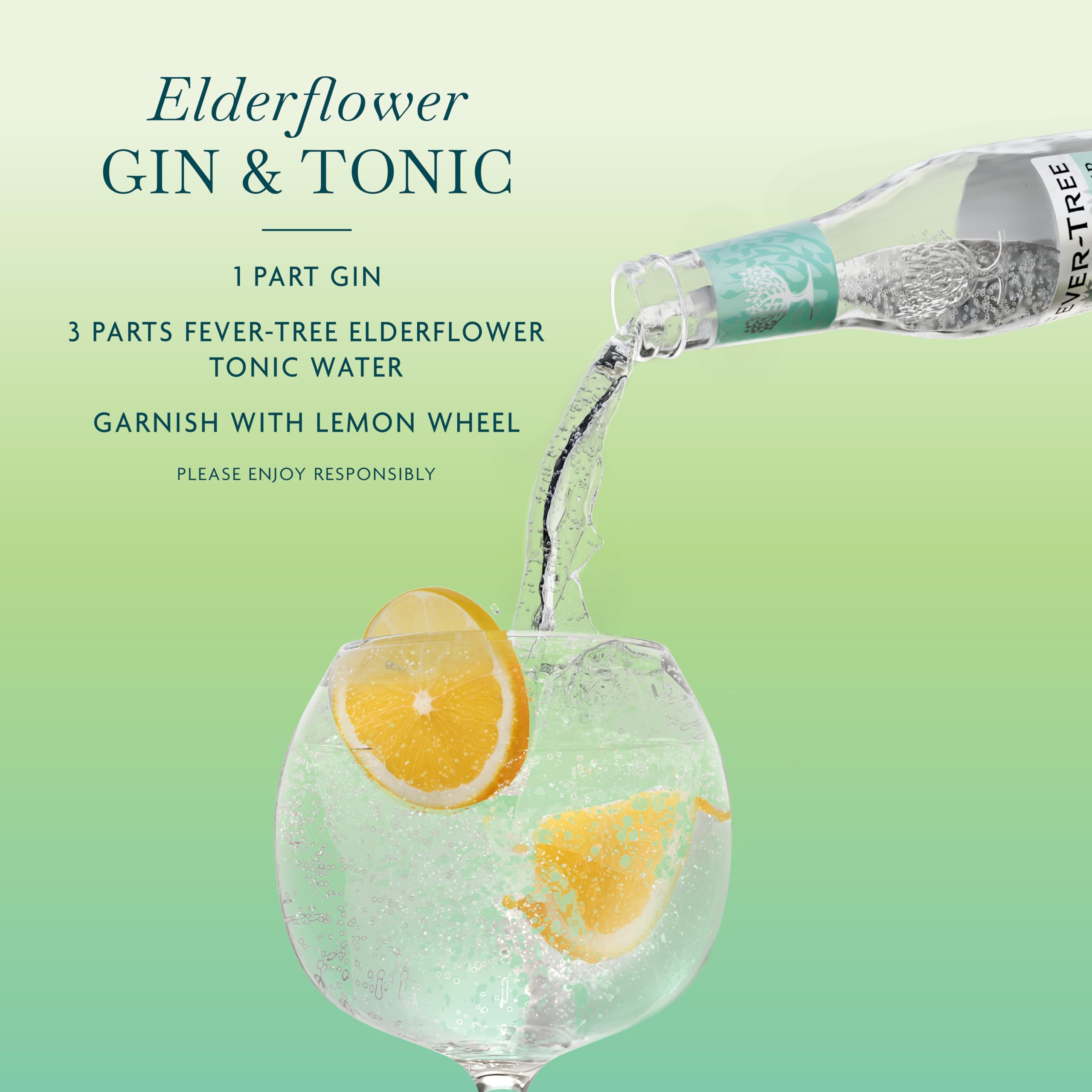 Cocktail idea using Fever-Tree Elderflower Tonic Water for a floral gin tonic
