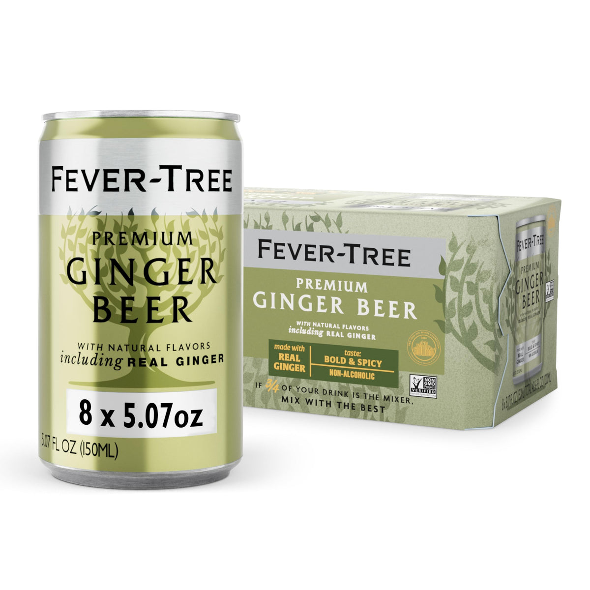 Fever-Tree Ginger Beer can side view for premium cocktail base