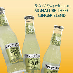 Fever-Tree Ginger Beer in a glass with spirits, perfect for cocktails.