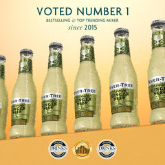 Fever-Tree Ginger Beer label close-up highlighting natural ingredients.